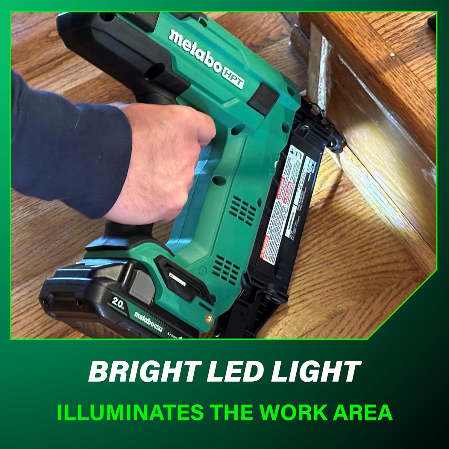 Metabo HPT 18V MultiVolt Compact Cordless Brad Nailer Kit, 18 Gauge Nailer with Power Tool 2.0Ah Lithium Ion Battery, Drives 5/8″ to 2″ Brad Nails, 700 per Charge, NT1850DG(NT1850DG Only)