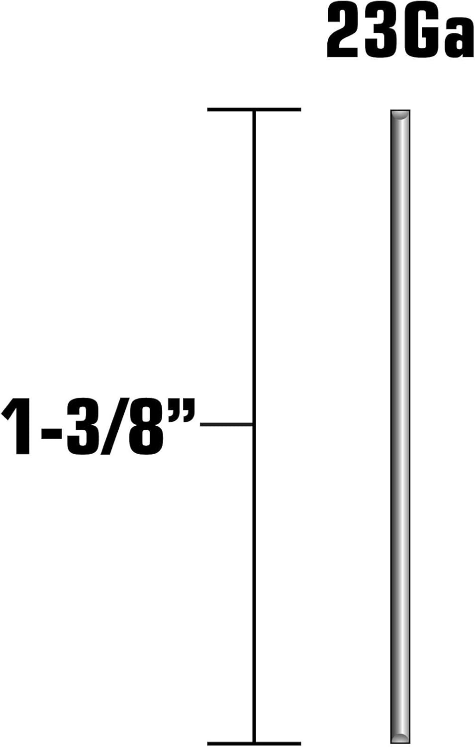 Metabo HPT Pin Nails | 1-Inch x 23 Gauge | Electro-Galvanized | 2,000 Count | 23002SHPT(1-3/8″ x 23 GA)