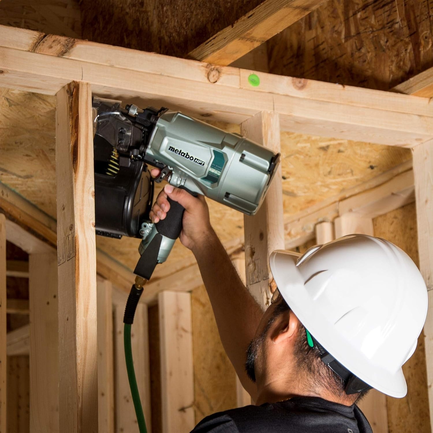 Metabo HPT Coil Framing Nailer | Pro Preferred Brand of Pneumatic Nailers | 15 Degree Magazine | Accepts 2-Inch up to 3-1/4-Inch Nails | Ideal for Wall Sheathing, Roof Decking, & Subflooring | NV83A5(Metabo HPT NV83A5 Only)
