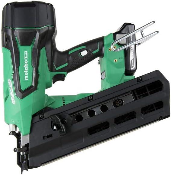 Metabo HPT Cordless Framing Nailer Kit, 18V, Brushless Motor, 2″ Up To 3-1/2″ Framing Nails, Compact 3.0 Ah Lithium Ion Battery, Lifetime Tool Warranty (NR1890DRS)(NR1890DRS)