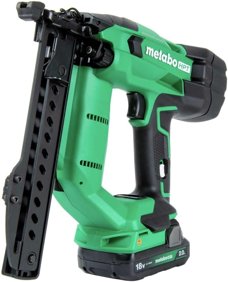 Metabo HPT 18V MultiVolt™ Cordless Stapler Kit | 1/4-Inch 18-Ga Narrow Crown | Accepts 1/2-Inch up to 1-1/2-Inch 18-Ga 1/4-Inch Staples | Includes 18V 2.0Ah Battery | Lifetime Tool Warranty | N1804DA(N1804DA Only)
