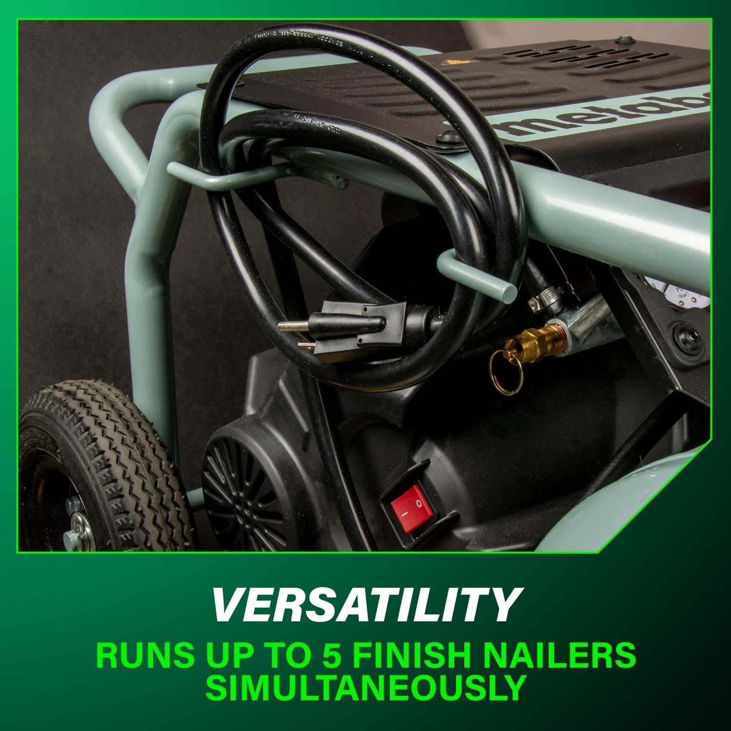Metabo HPT Air Compressor, THE TANK, 8-Gallon Trolley Air Compressor, 225 PSI, Versatile for Use with Framing, Siding, Finish, or Roofing Nailers, Easy Mobility with Rubber Tires, EC1315S(THE TANK™ 8-Gal)