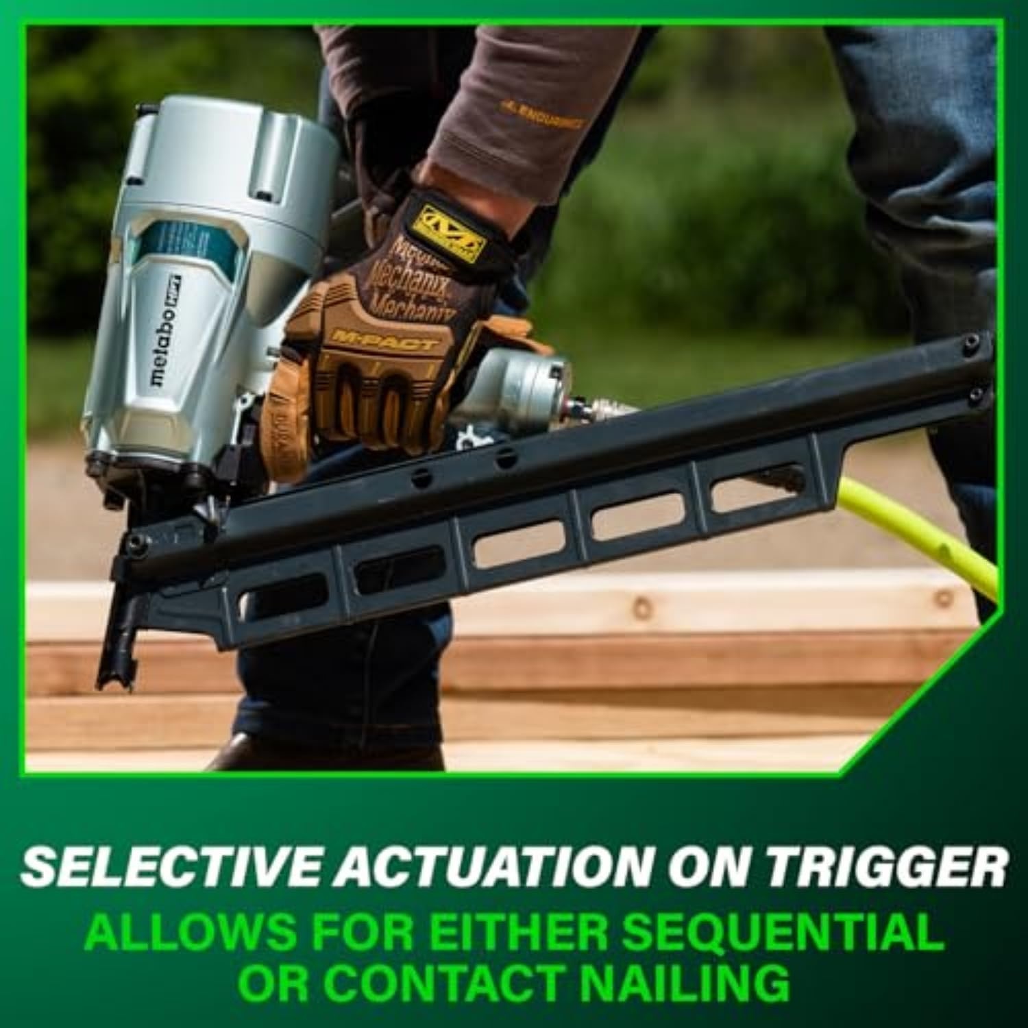 Metabo HPT Framing Nailer, Pro-Preferred Pneumatic Power Nailer & Framing Tool For Flooring, Roof Decking & More, Rapid Response Cylinder Valve, 21° 2″ to 3-1/4″ Plastic Collated Nails, NR83A5(S)(NR83A5(S) Only)