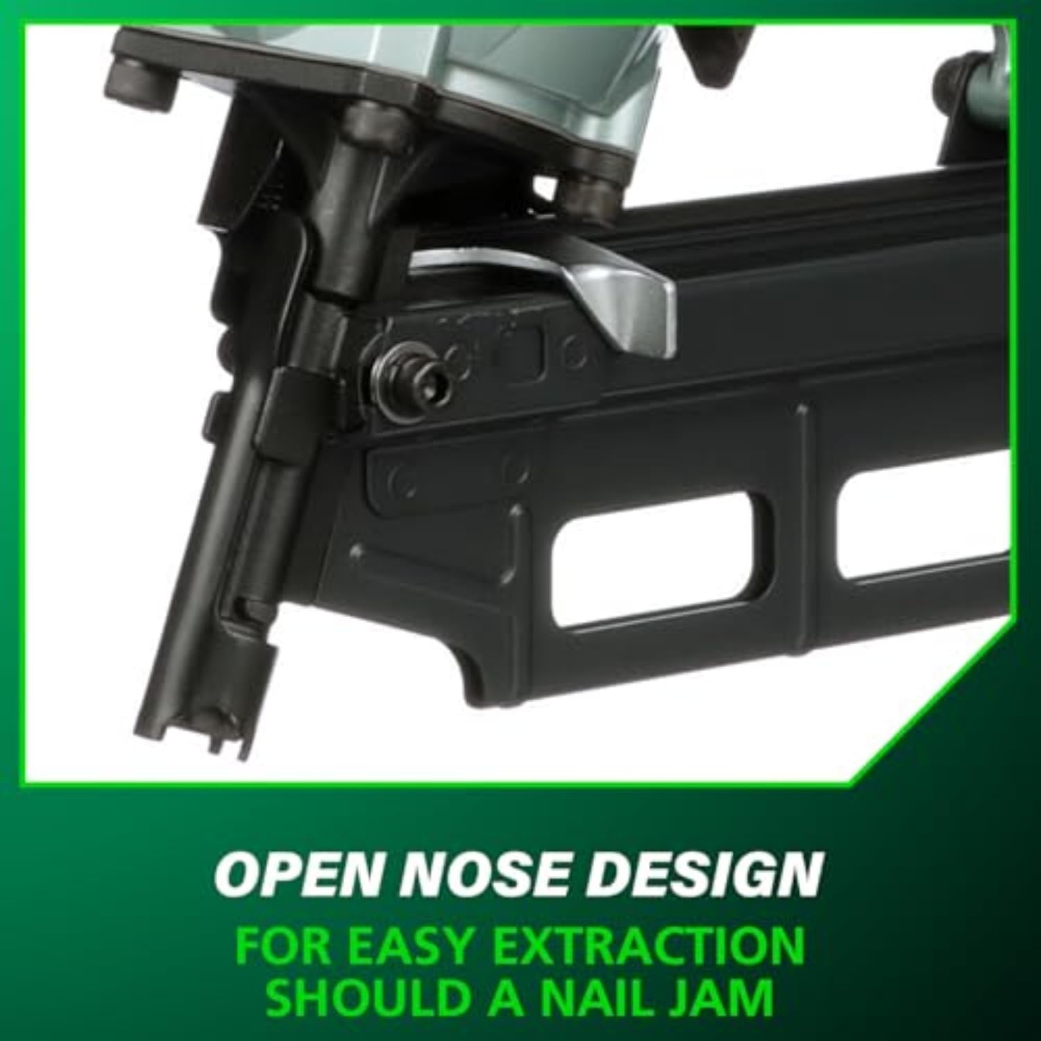 Metabo HPT Framing Nailer, Pro-Preferred Pneumatic Power Nailer & Framing Tool For Flooring, Roof Decking & More, Rapid Response Cylinder Valve, 21° 2″ to 3-1/4″ Plastic Collated Nails, NR83A5(S)(NR83A5(S) Only)