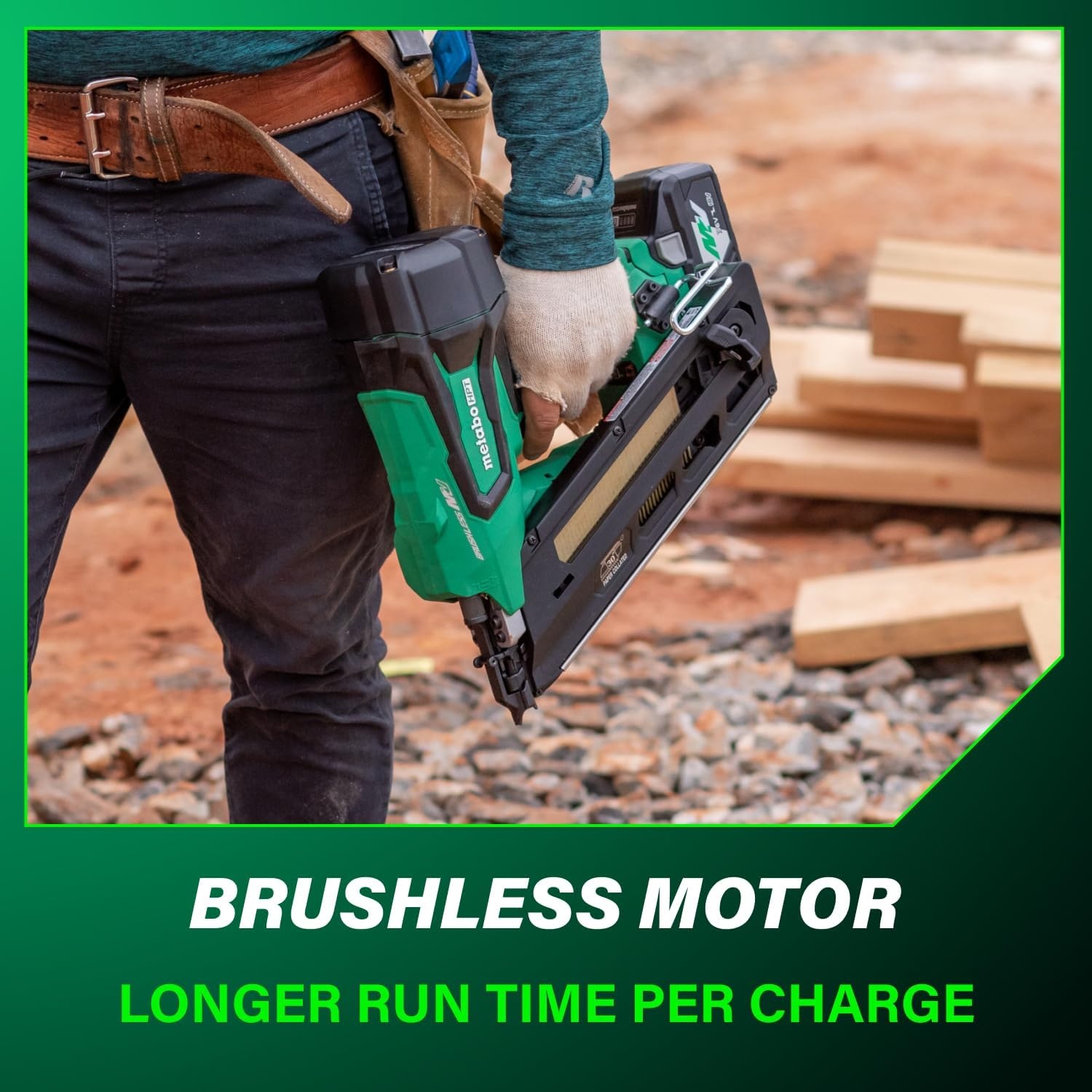Metabo HPT 36V MultiVolt Cordless Paper Strip Framing Nailer, 3-1/2 Inch Framing Nailer with Power Tool 2.5Ah Lithium Ion Battery, Drives 2″ to 3-1/2″ Nails, NR3690DC
