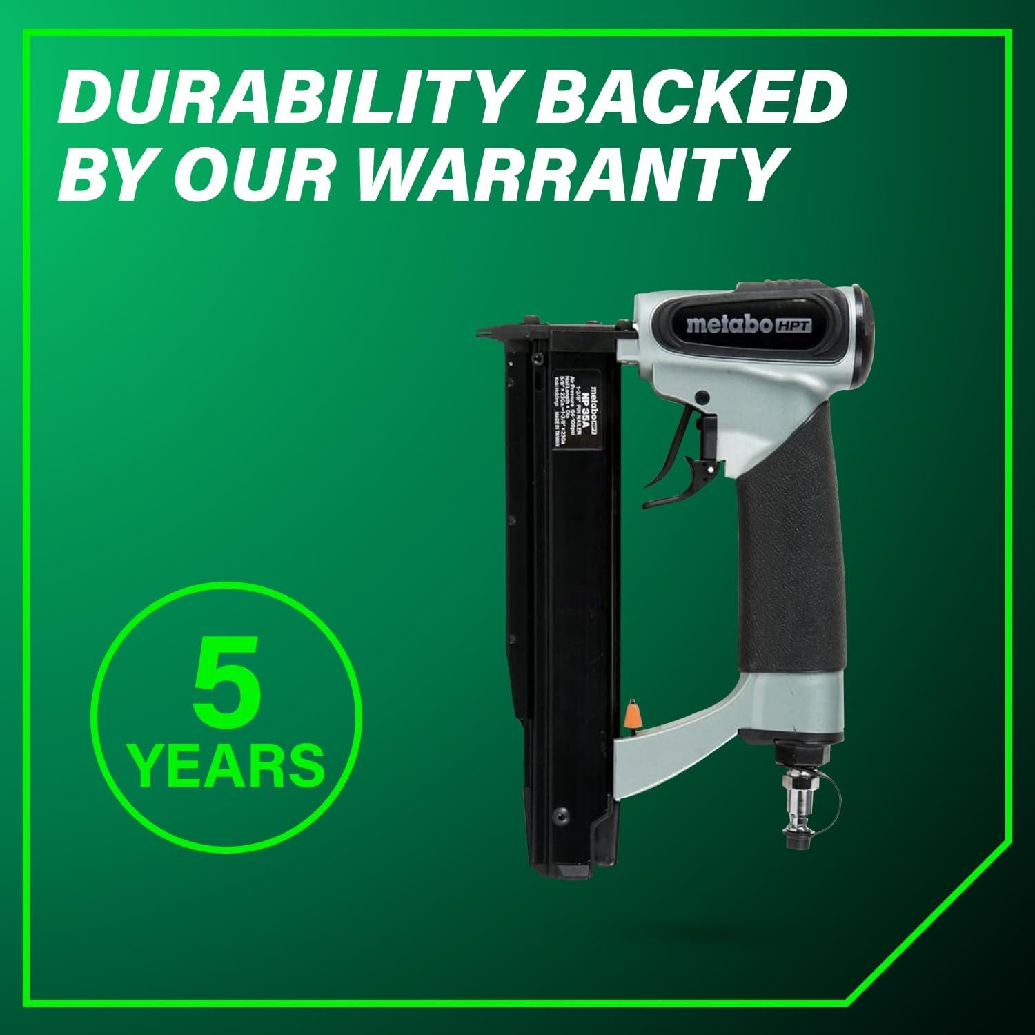 Metabo HPT Pin Nailer, Pro-Preferred Pneumatic Power Nailers for Cabinets, Trim, and Crafting, Makes Invisible Holes, Lightweight 2.0 lbs Tool, 23 Gauge, 5/8″ to 1-3/8″ Headless Micro Pins, NP35A(No Size)