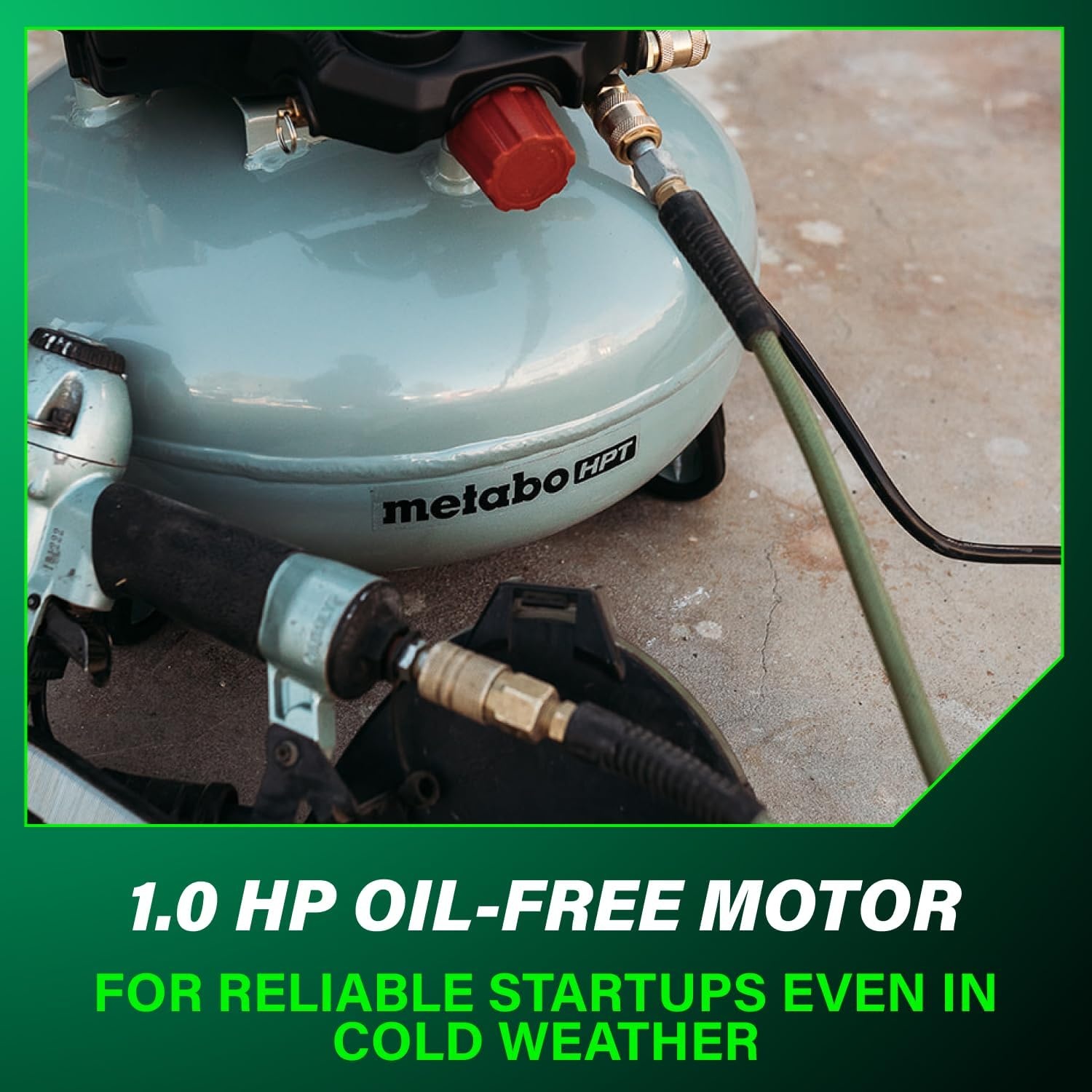 Metabo HPT Air Compressor, THE TANK, Portable Pancake Air Compressor 200 PSI, 6 Gallon Tank, Versatile for Use with Framing, Siding, Finish, Brad or Roofing Nailers, EC914S(6-Gallon Pancake  165 PSI)