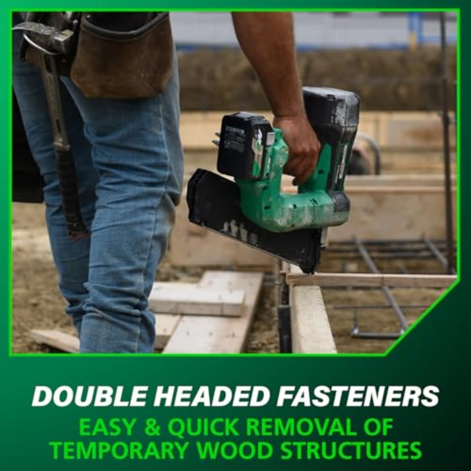 Metabo HPT 36V MultiVolt Cordless Forming Nailer, 3-1/2 Inch Duplex/Double Headed Fasteners, Power Tool with 2.5Ah Lithium Ion Battery, Drives 900 Nails per Charge, NR3675DD(36V MV Duplex Nailer Kit)