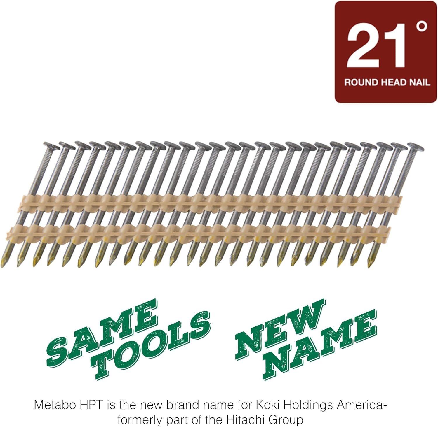 Metabo HPT Framing Nails | 2-3/8-in x 0.113-in | Smooth | Bright Basic | 5,000 Count | 10102HPT
