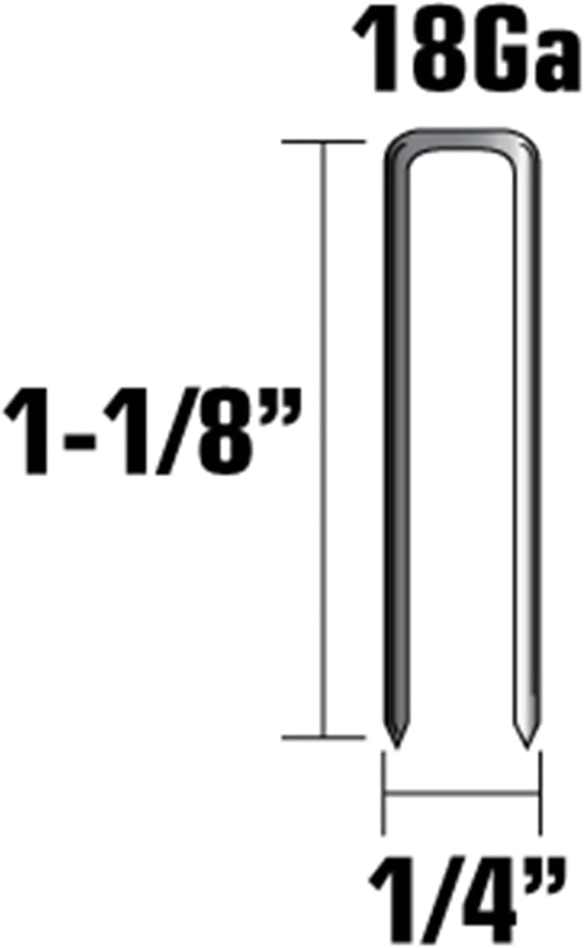 Metabo HPT Finish Staples, 1/4″ x 1-1/8″, 18 Gauge, Electro Galvanized, For N3804AB3, 5000 Count (11104SHPT)