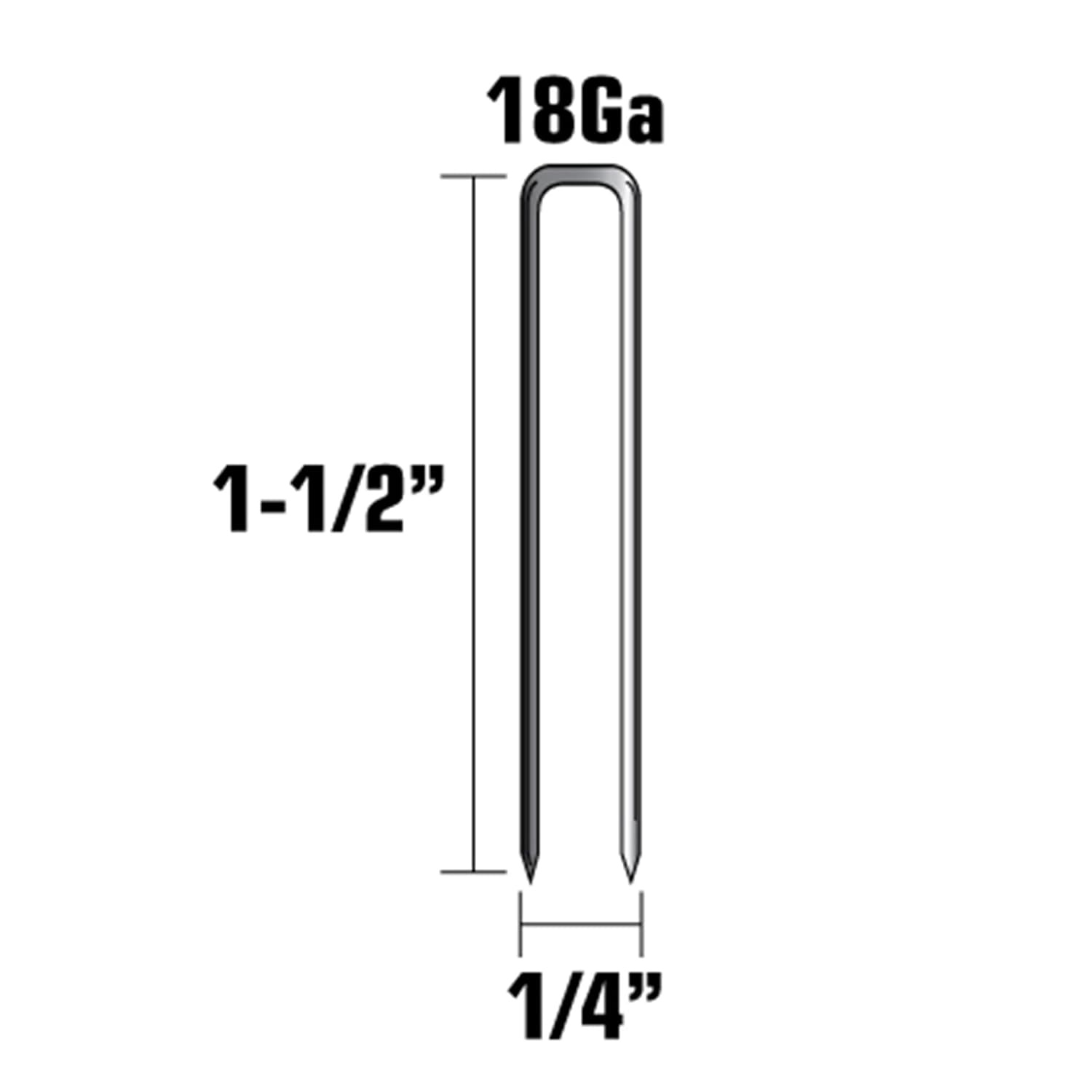 Metabo HPT Finish Staples, 1/4″x 1-1/2″, 18 Gauge, Electro Galvanized, For N3804AB3, 5000 Count (11107SHPT)(18 Gauge  1.5 x 0.25 inches)