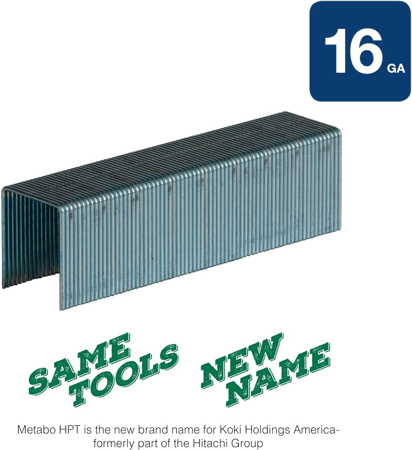 Metabo HPT 11300HPT 16 Gauge Galvanized Roofing Staples 1″ x 5/8″ | 10000 Count