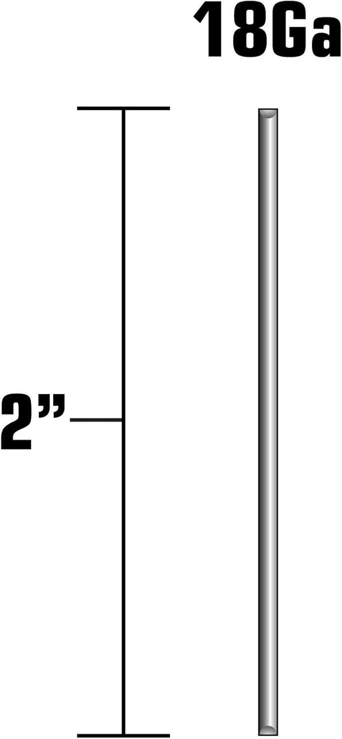 Metabo HPT Brad Nails | 1-Inch x 18 Gauge | Smooth | Electro Galvanized | 1,000 Count | 24102THPT(2-Inch x 18 GA)