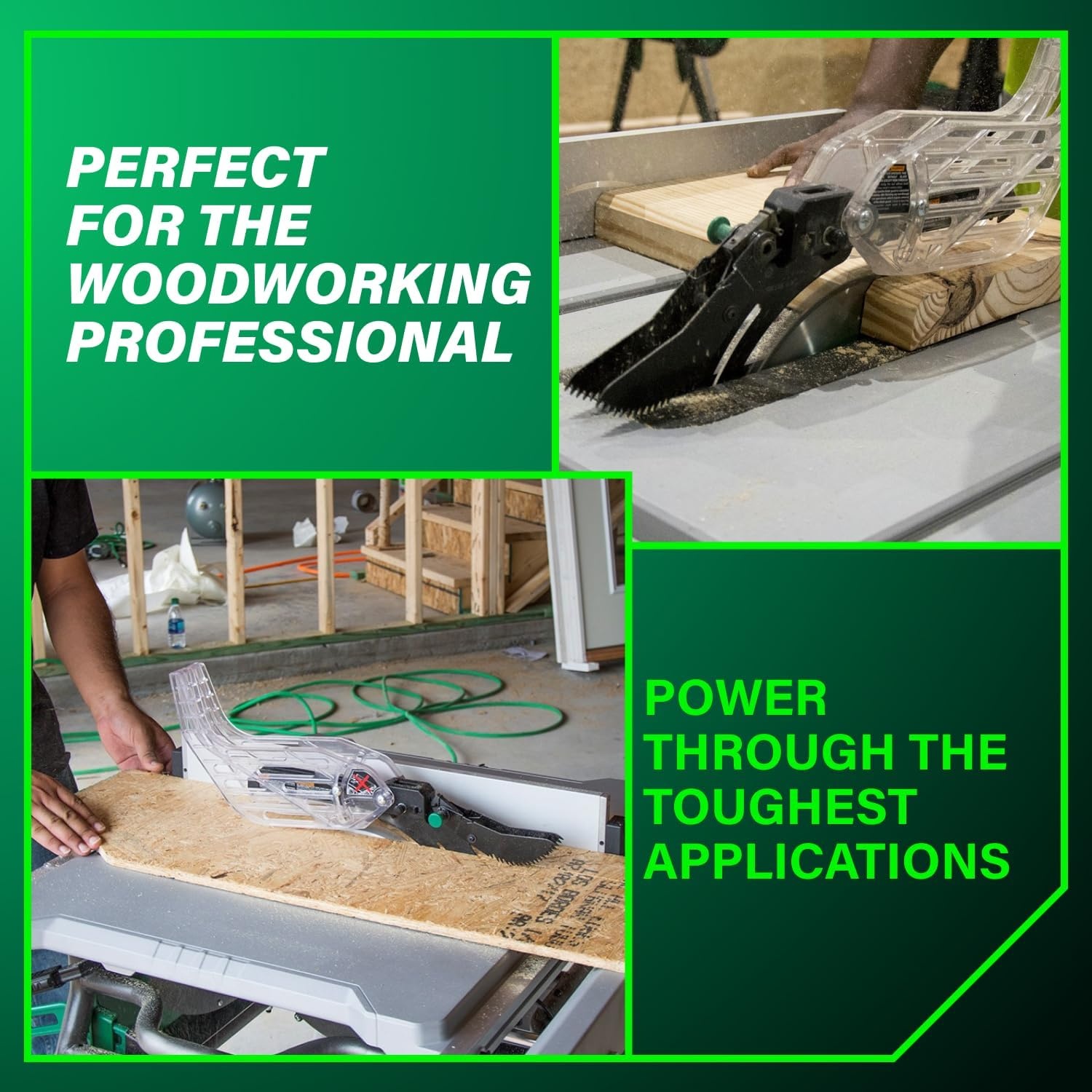 Metabo HPT 10-Inch Table Saw, 15-Amp Power Saw with Large 28 3/4″ x 22″ Table, Best in Class Rip Capacity, Pro Level Motor, Durable Fold and Roll Stand, Adjustable Foot, C10RJS(Metabo HPT C10RJS Table Saw)
