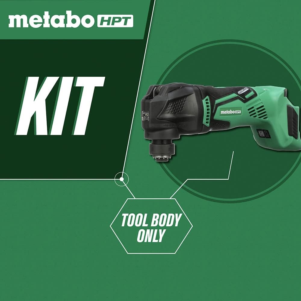 Metabo HPT 18V MultiVolt Cordless Oscillating Multi-Tool, Low Vibration Design, Universal Design, 6 Speed Settings, User Vibration Protection, Starlock, Tool Body Only, CV18DAQ4(CV18DBLQ5)