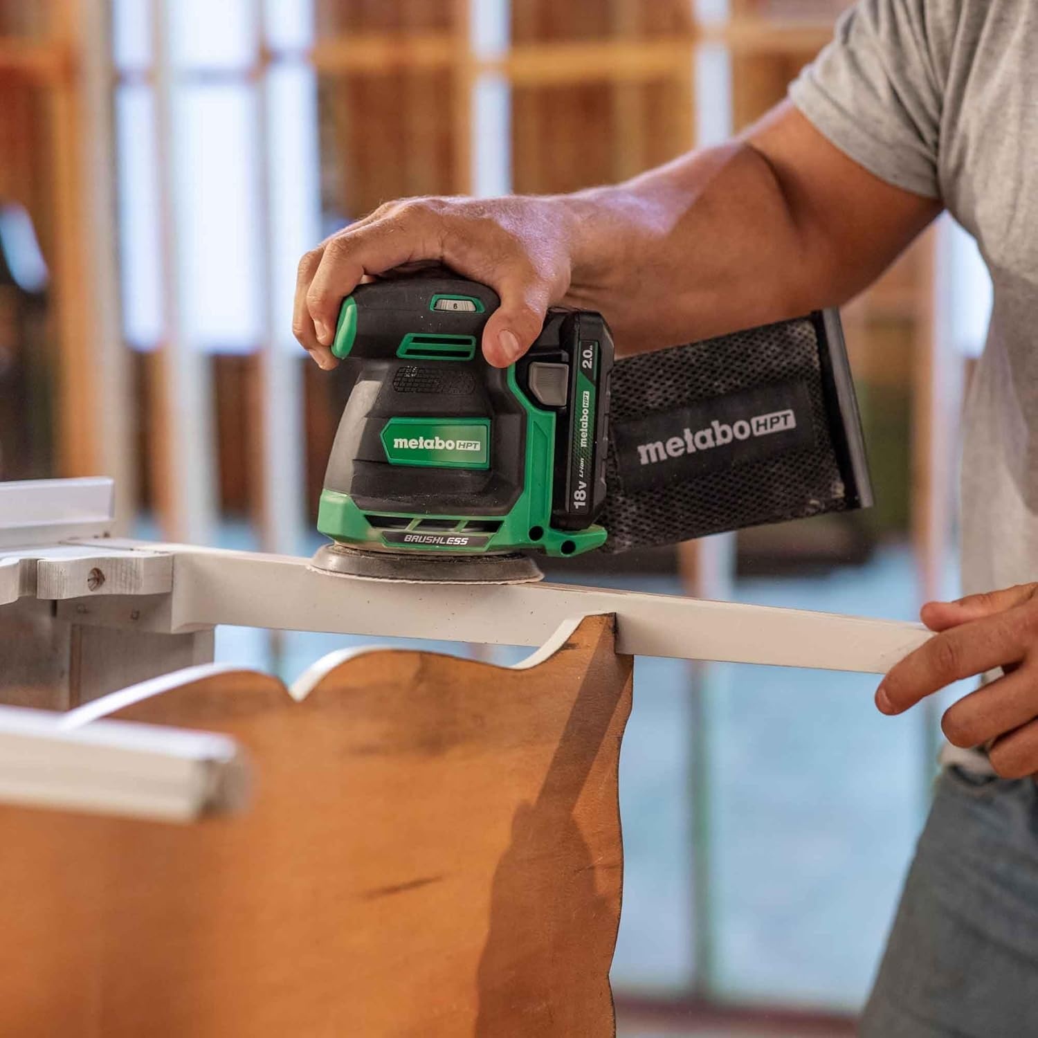 Metabo HPT 18V Cordless 5-Inch Random Orbital Sander, Best-in-Class Sanding Performance & Dust Collection, 6 Speed Settings, Lightweight Design, Multi-Use for Metal & Wood, Tool, Body Only, SV1813DAQ4(Metabo HPT SV1813DAQ4 Only)