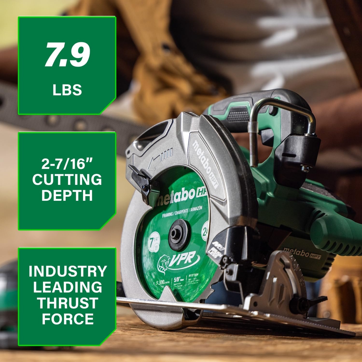 Metabo HPT 36V MultiVolt™ Cordless Circular Saw | 7-1/4-in | Tool Body Only | C3607DAQ4(C3607DBQ4 (Next Gen Model))