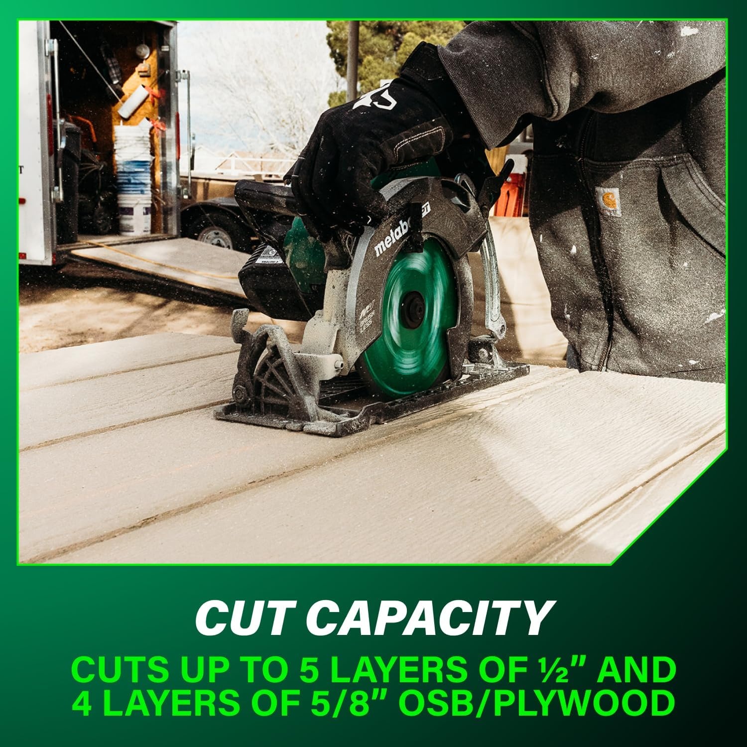 Metabo HPT 36V MultiVolt 7-1/4 Inch Rear Handle Circular Saw, Cordless Circular Saw with 36V Battery, Lightweight Design, 53° Bevel Capacity, Brushless Motor, Electric Brake, C3607DWA(36V MultiVolt™ Rear Handle Circular Saw Kit)