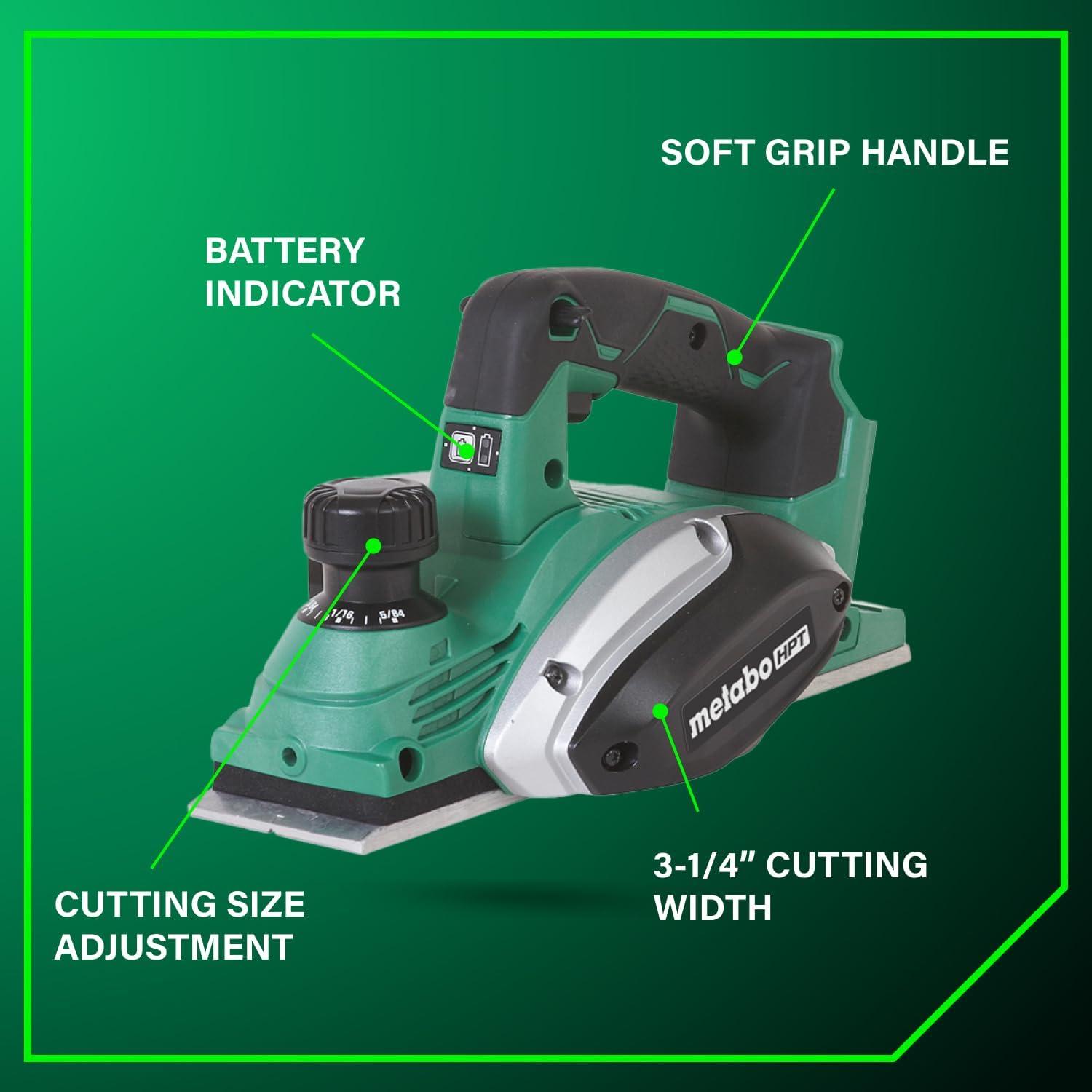 Metabo HPT 18V MultiVolt™ Cordless Hand Planer | Tool Only – No Battery | 3-1/4-Inch | P18DSLQ4