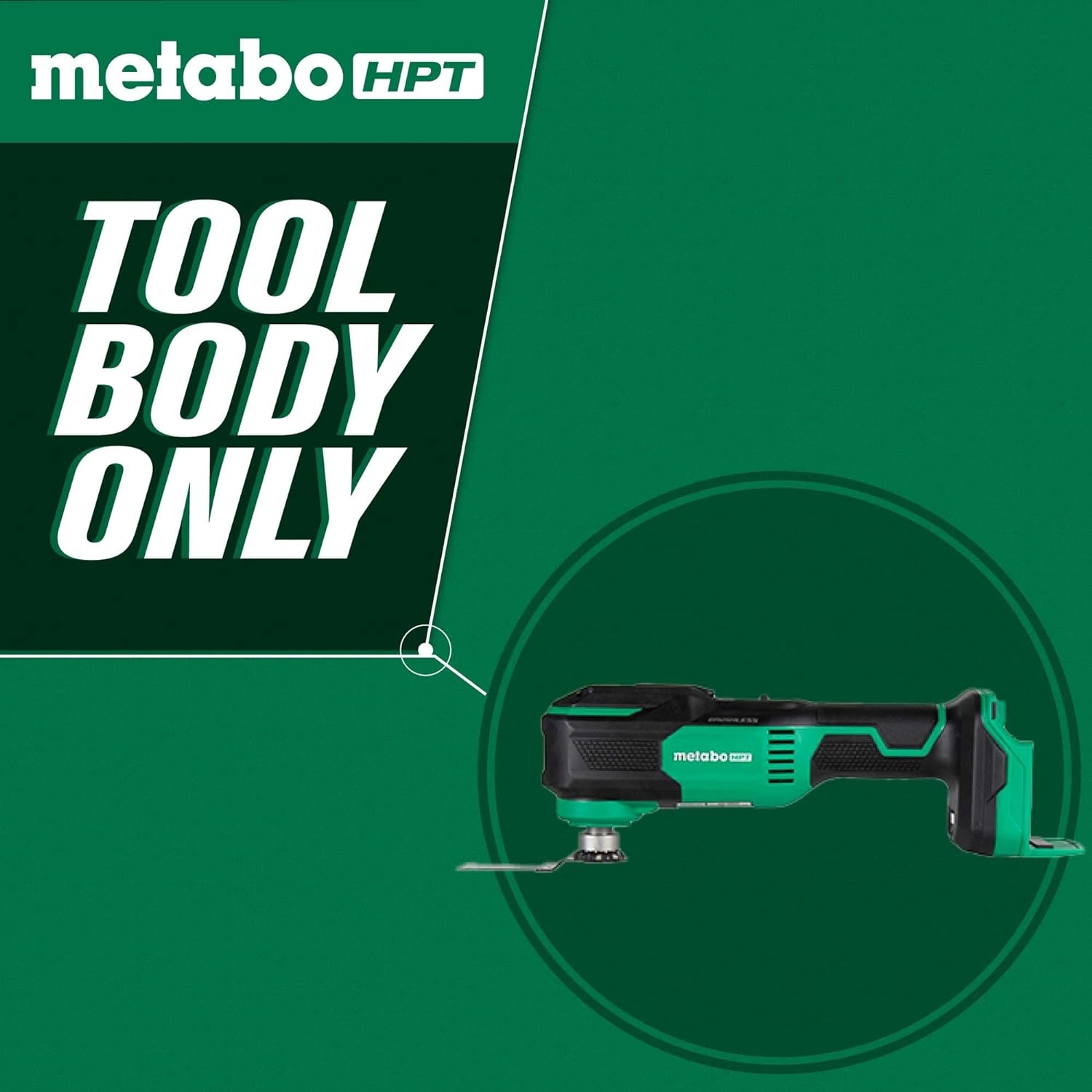 Metabo HPT 18V MultiVolt Cordless Oscillating Multi-Tool, Low Vibration Design, Universal Design, 6 Speed Settings, User Vibration Protection, Starlock, Tool Body Only, CV18DAQ4(CV18DAQ4 – Next Gen Model)