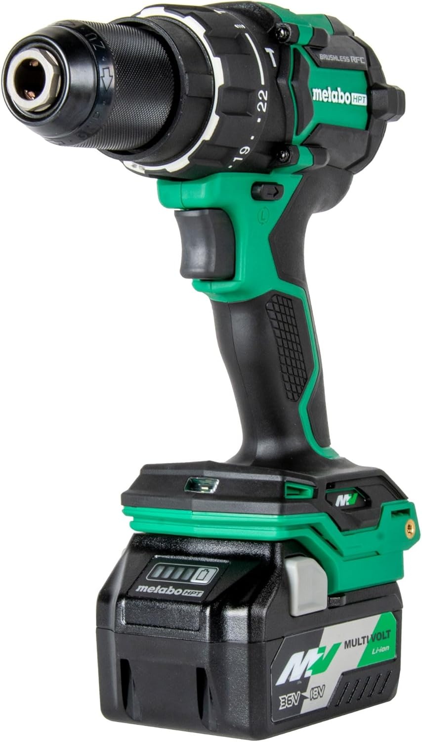 Metabo HPT 36V MultiVolt™ Cordless Brushless 1/2″ Hammer Drill Kit, Power Drill Kit with Lithium-Ion Metabo Batteries , Case and Charger, Compact Lightweight Power Tool, DV36DC(DV36DC Only)