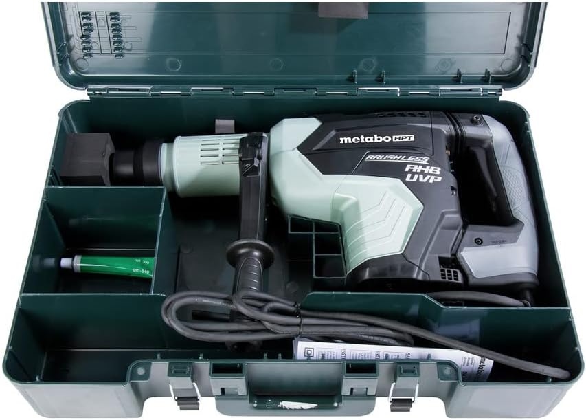 Metabo HPT Rotary Hammer Drill, 1-3/4-Inch, SDS Max, AC Brushless Motor, AHB Aluminum Housing Body, UVP User Vibration Protection (DH45MEY)