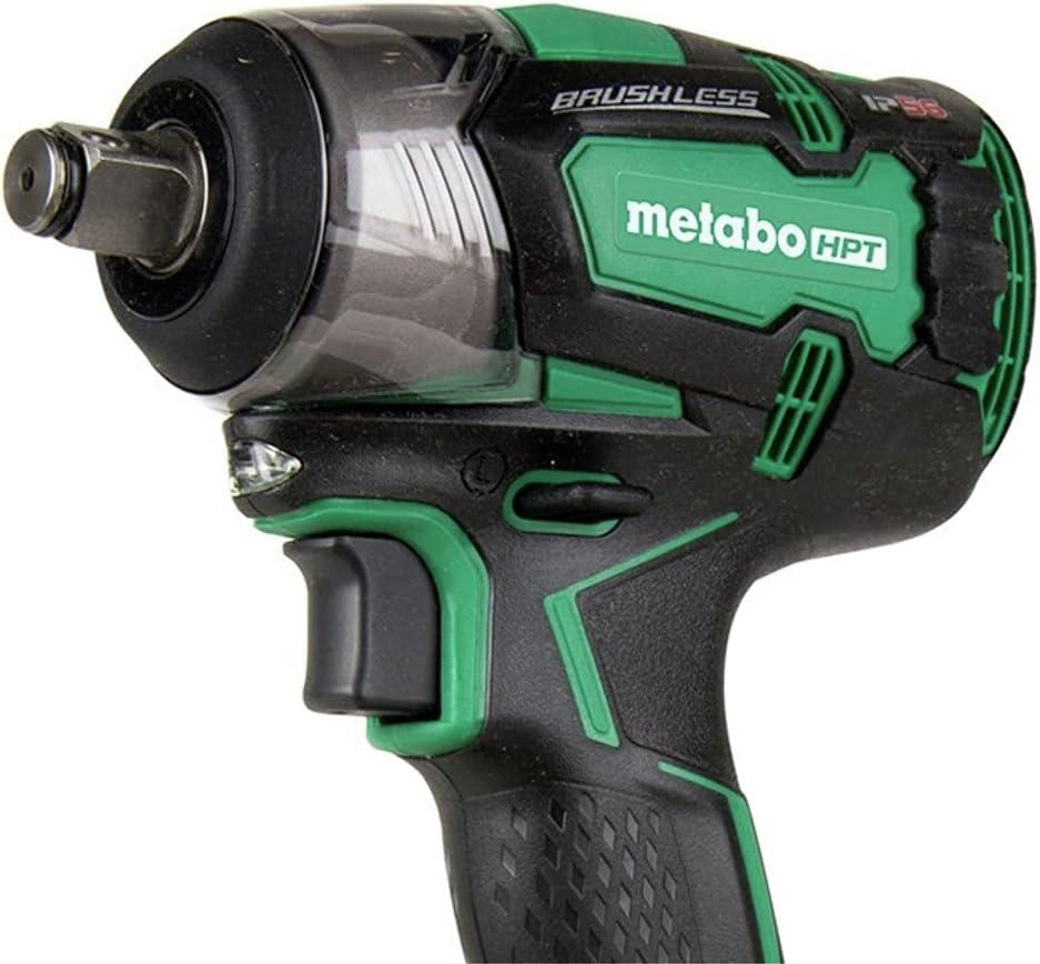 Metabo HPT 18V Cordless Impact Wrench | 225′-LBS of Torque | 1/2″ Square Drive | IP56 Compliant | LED Light | 4-Stage Electronic Speed Switch | Brushless | Tool Only – No Battery | WR18DBDL2Q4