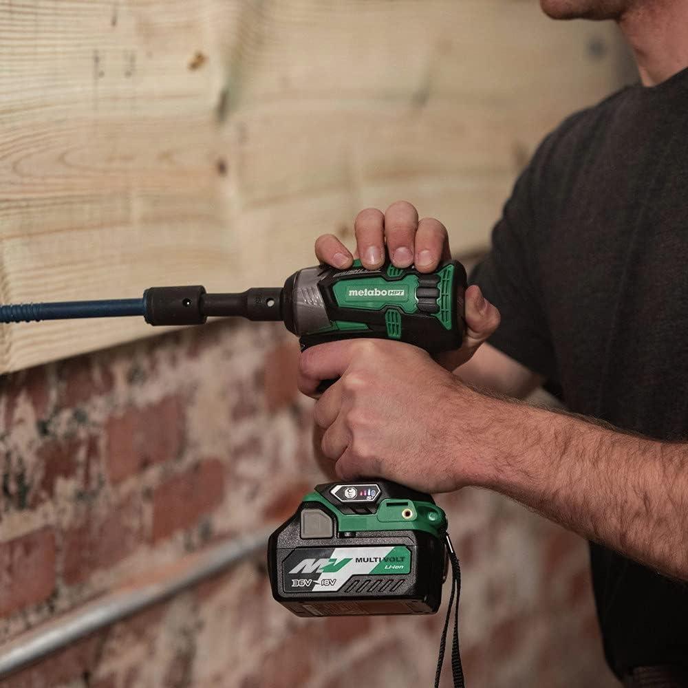 Metabo HPT 18V Cordless Impact Wrench | 225′-LBS of Torque | 1/2″ Square Drive | IP56 Compliant | LED Light | 4-Stage Electronic Speed Switch | Brushless | Tool Only – No Battery | WR18DBDL2Q4