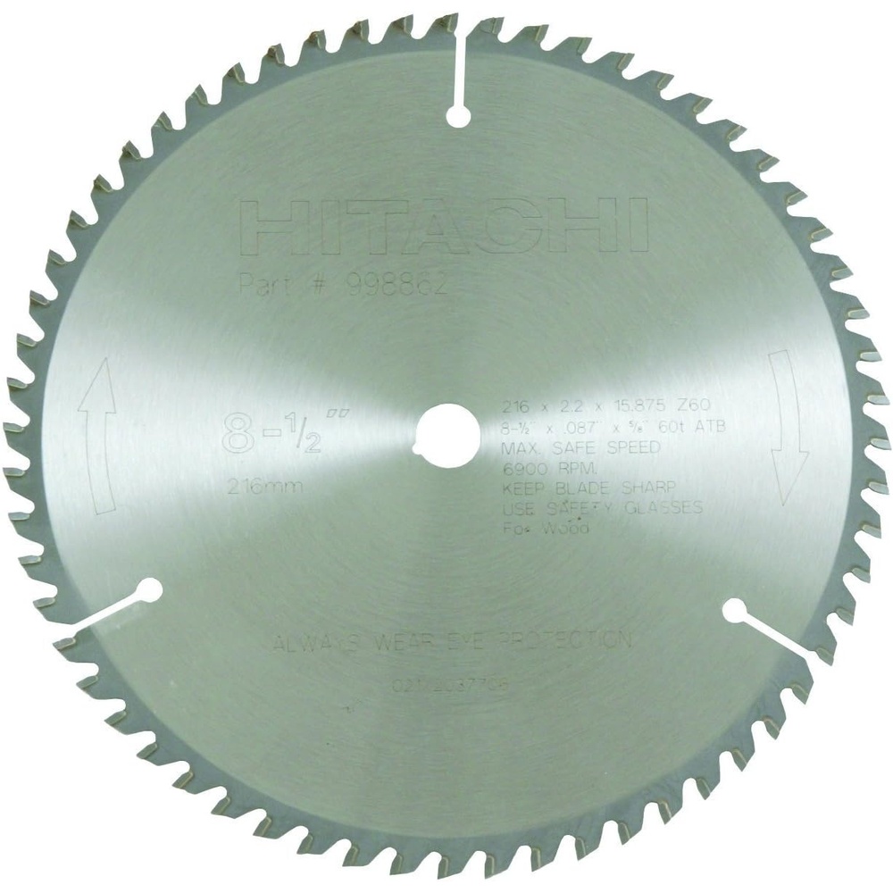 Metabo HPT 998862M 60-Teeth Tungsten Carbide Tipped 8-1/2″ ATB 5/8″ Arbor Finish Saw Blade