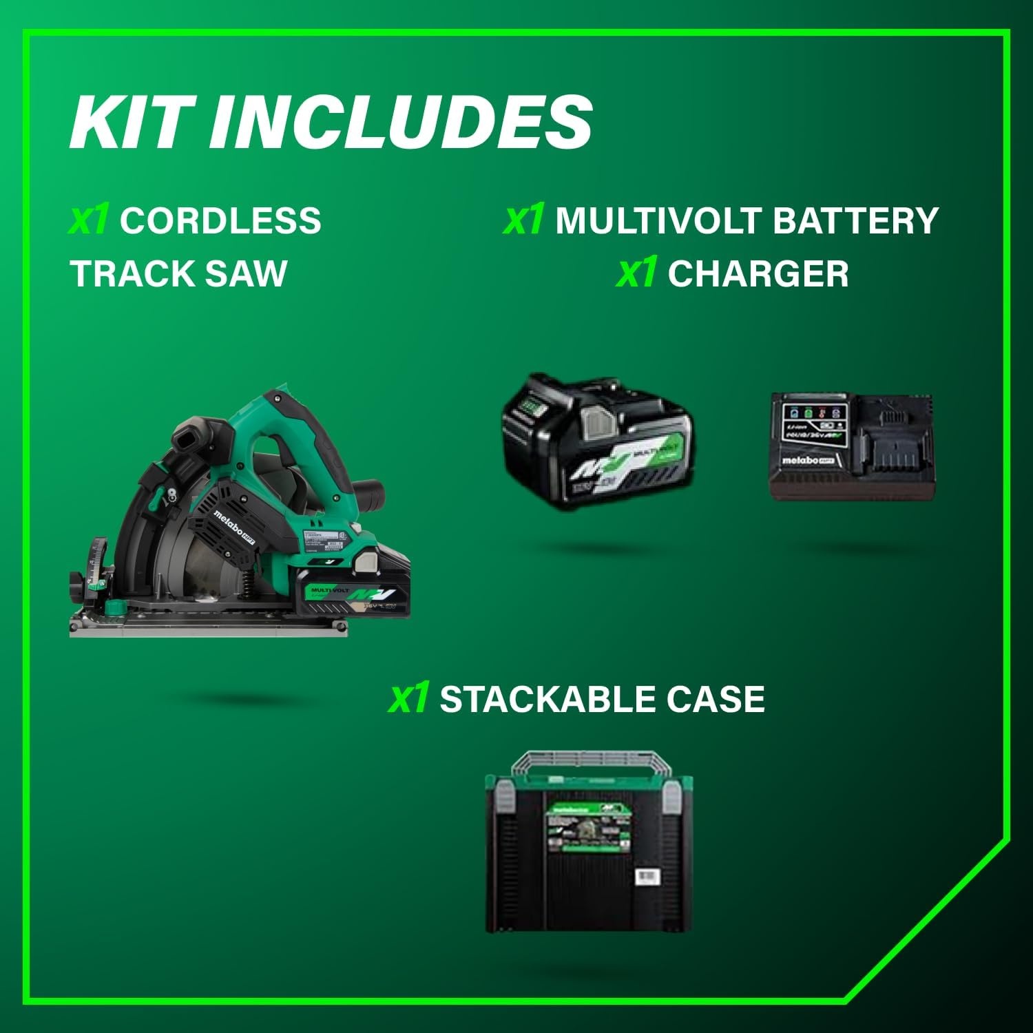 Metabo HPT 36V MultiVolt 6-1/2″ Cordless Track Saw Kit, Adjustable Bevel -1 to 46°, Over 2-1/2″ Cutting Depth, Lightweight Design, Includes 4.0Ah Metabo Battery and Rapid Charger, C3606DPA