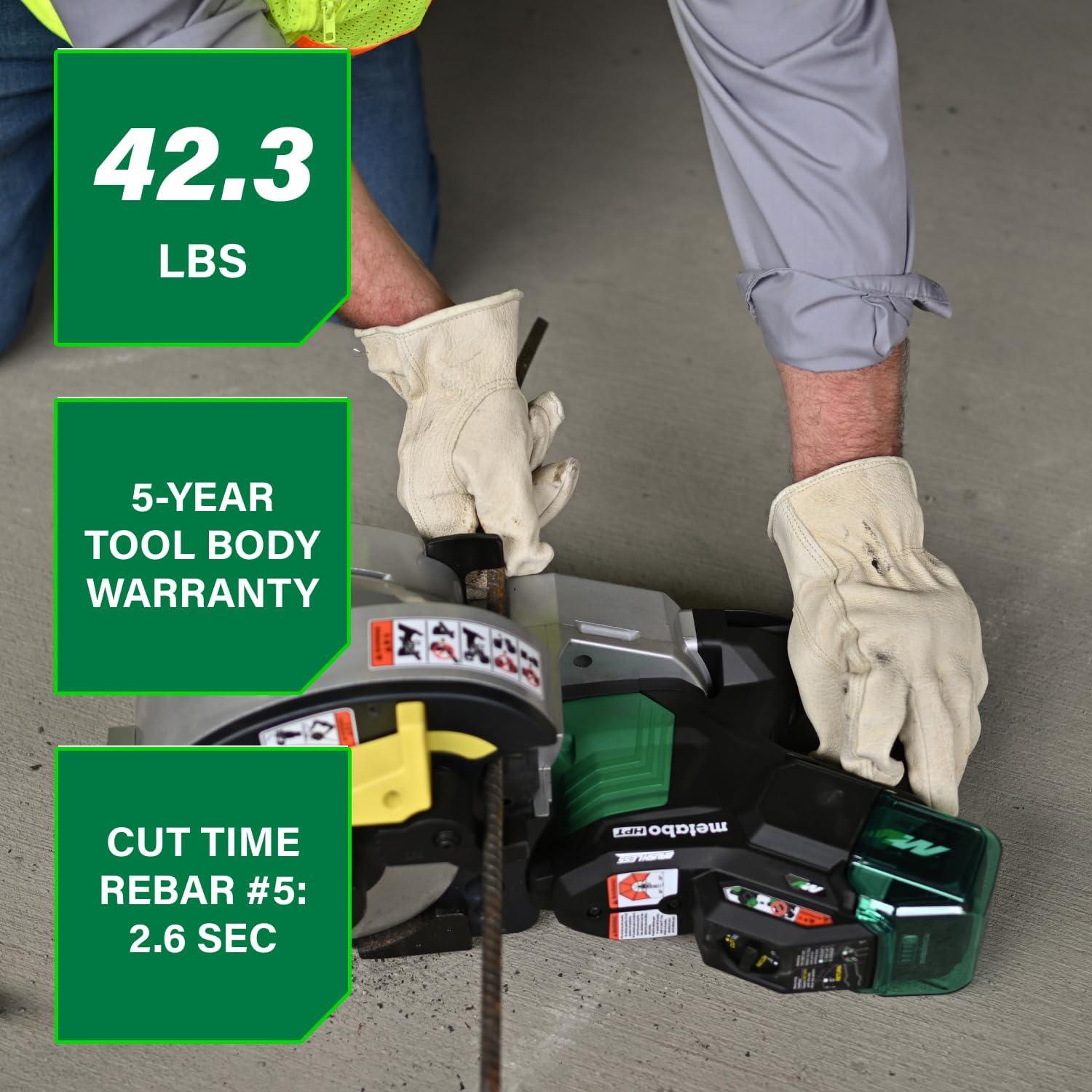 Metabo HPT Portable Rebar Bender and Cutter, 8-Amp Motor, Grade 60 rebar, Maximum 180° Angle, Variable Speed Trigger, Lightweight Design, Precision Bends and Cuts, VB16Y(36V MultiVolt Cordless)