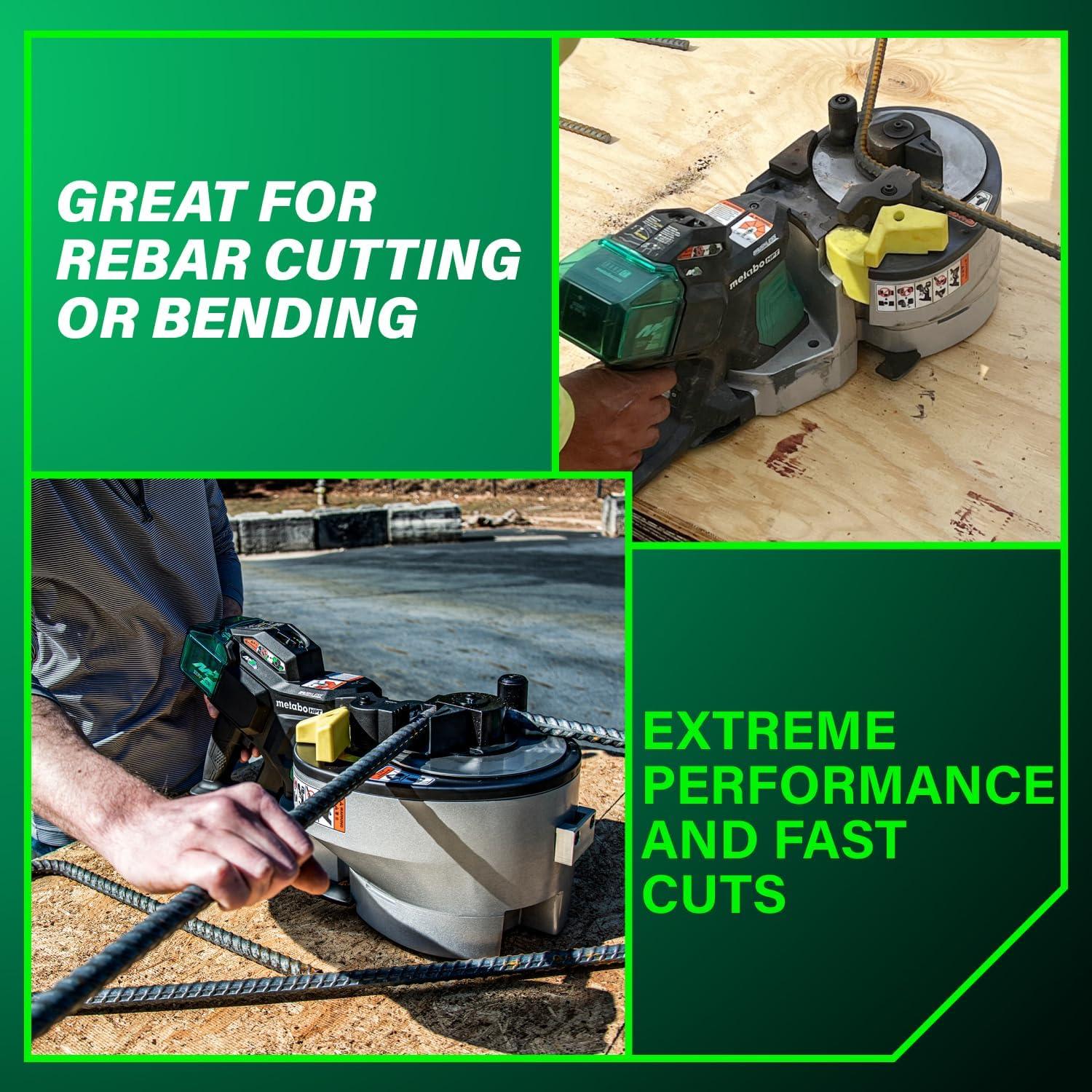 Metabo HPT Portable Rebar Bender and Cutter, 8-Amp Motor, Grade 60 rebar, Maximum 180° Angle, Variable Speed Trigger, Lightweight Design, Precision Bends and Cuts, VB16Y(36V MultiVolt Cordless)