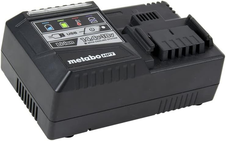 Metabo HPT MultiVolt Battery and Charger Starter Kit | 36V/18V | 4.0Ah/8.0Ah | Lithium Ion | Slide Style | Charger includes Built-in USB Port | UC18YSL3B1(MultiVolt Battery and Charger Starter Kit)