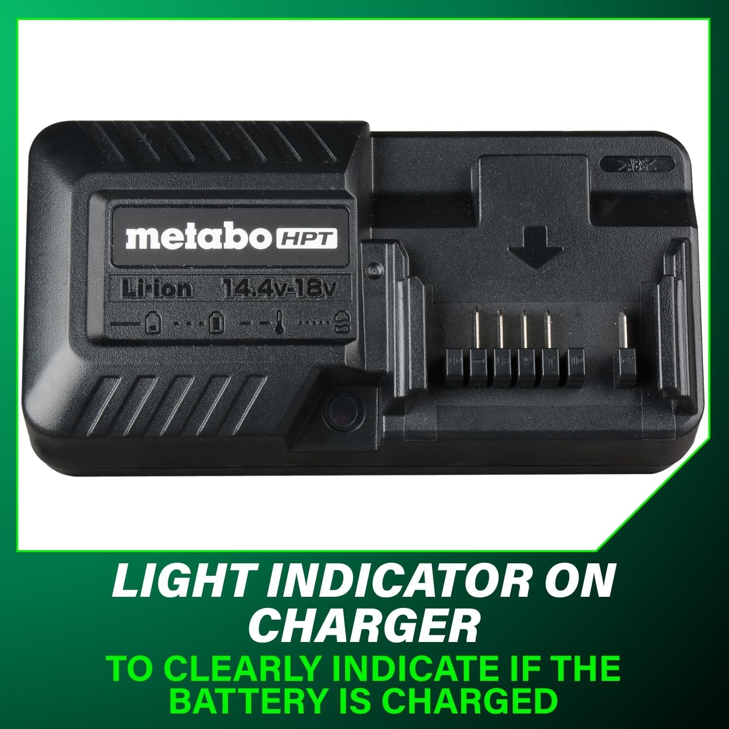Metabo HPT 18V Lithium Ion Battery & Charger Kit, 2.0Ah Batteries with Charge Indicators, Lightweight Design, Long Lasting Power with 30% Longer Runtime, Multiplex Protection Circuit, UC18YKSLS