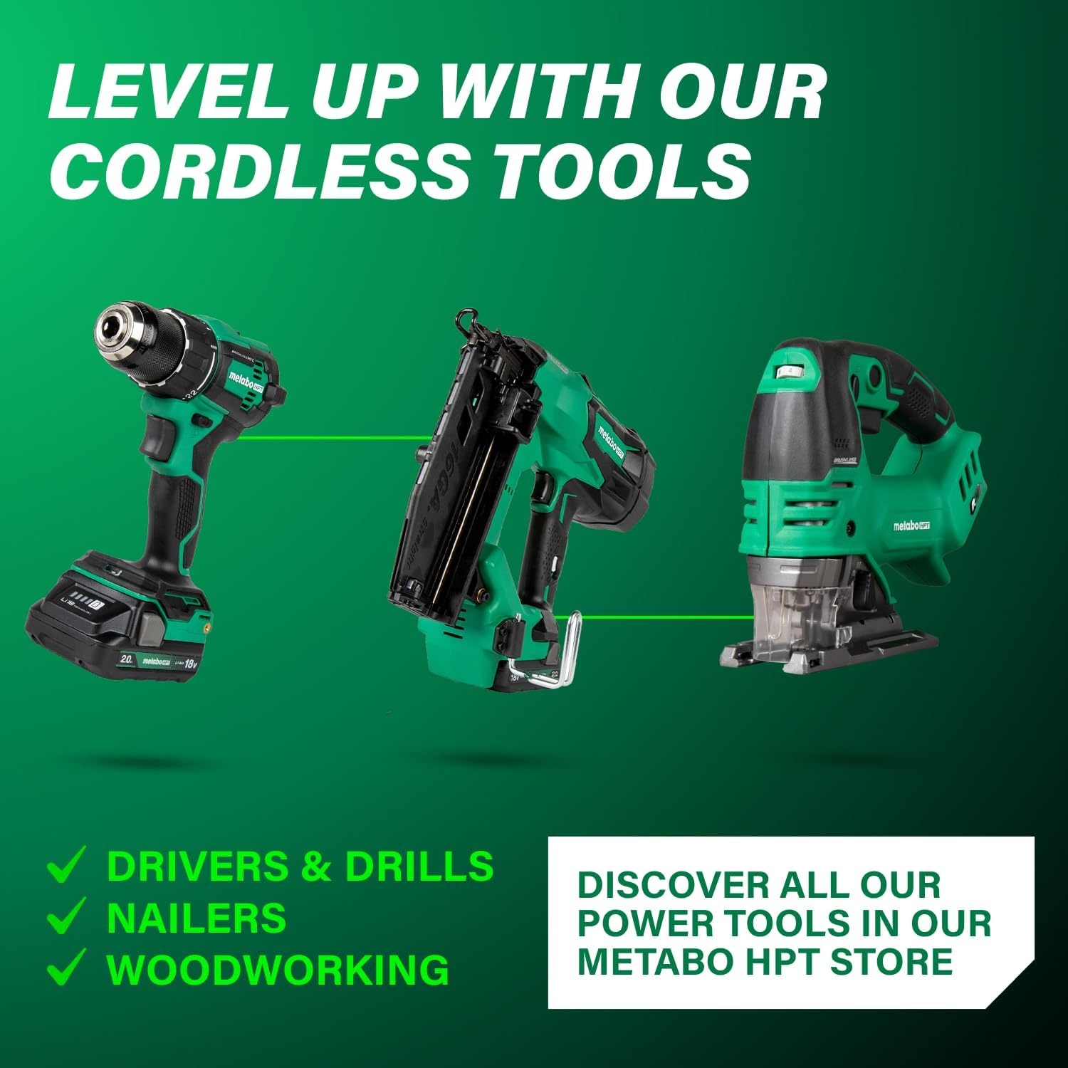 Metabo HPT 36V MultiVolt Cordless Brushless Orbital Jig Saw, Best in Class Cutting Performance, 4-Stage Orbital Action, Variable Speed Control, Lightweight Tool Design, Tool Body Only, CJ36DAQ4