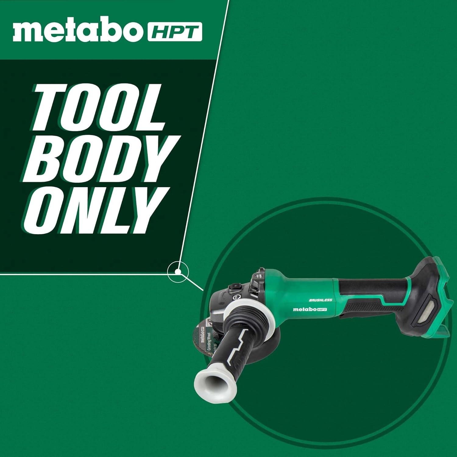 Metabo HPT 18V MultiVolt™ Cordless Angle Grinder | 4-1/2-Inch | Tool Only – No Battery | Paddle Switch | G18DBALQ4(G1812DFQ4 (Next Gen Model))