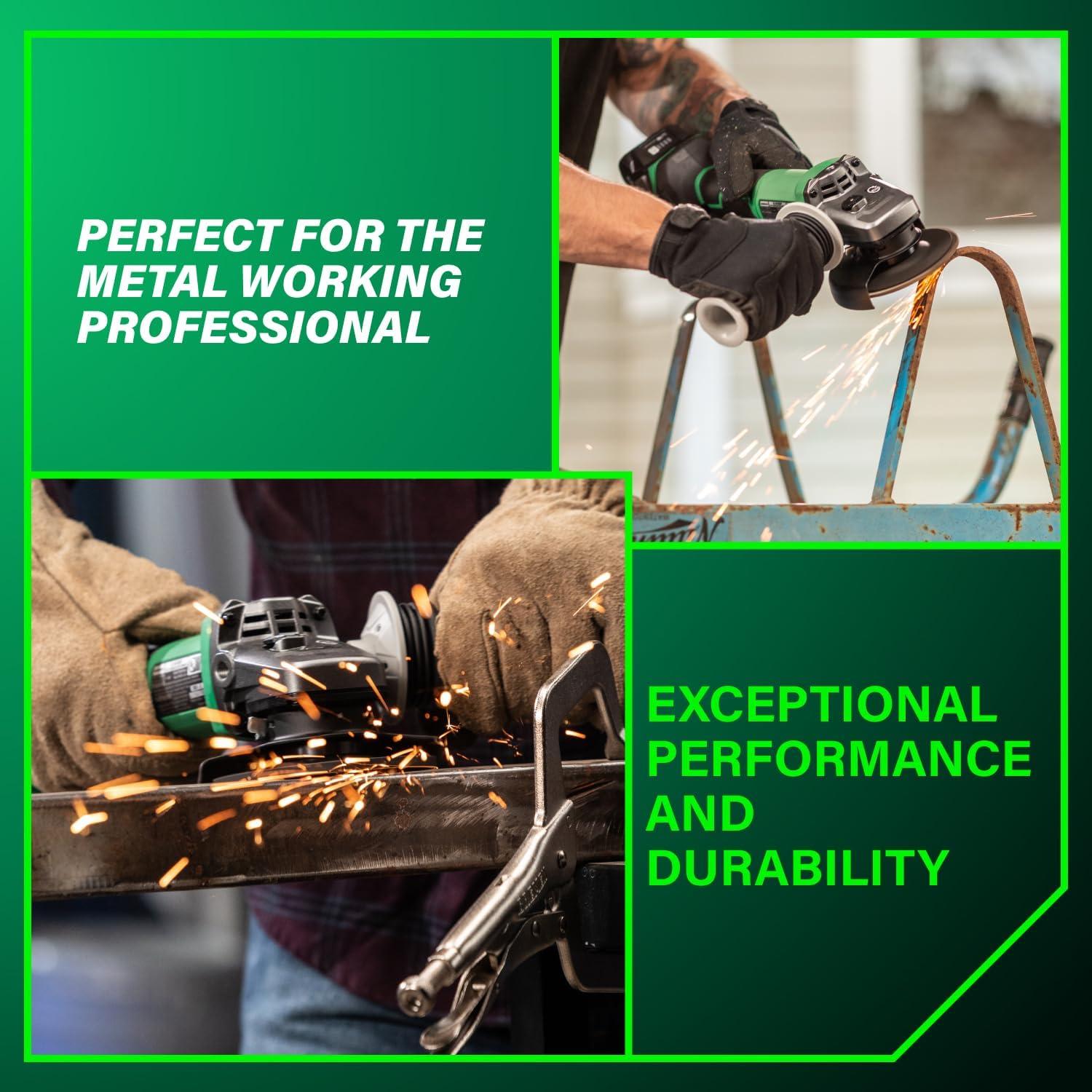 Metabo HPT 18V MultiVolt™ Cordless Angle Grinder | 4-1/2-Inch | Tool Only – No Battery | Paddle Switch | G18DBALQ4(G1812DFQ4 (Next Gen Model))
