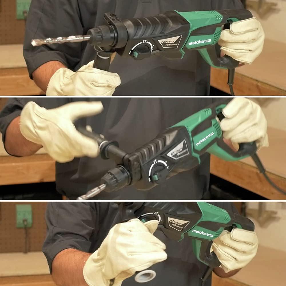 Metabo HPT Rotary Hammer | SDS Plus | 1-Inch, 7.5-Amp | For Drilling | Chipping and Hammer Drilling (DH26PF)(Metabo HPT DH26PF)