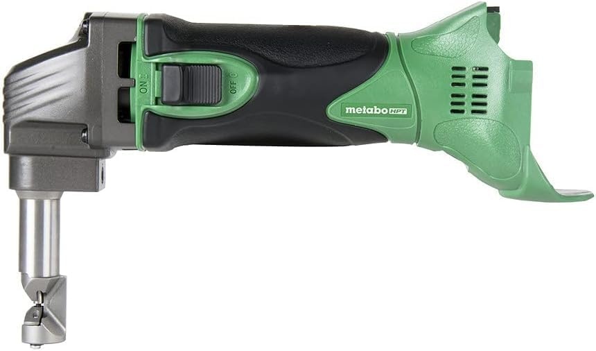 Metabo HPT 18V MultiVolt™ Cordless Nibbler | Tool Only – No Battery | For Ribbed Metal Panels | 180 Degree 3-Stop Die Holder | CN18DSLQ4