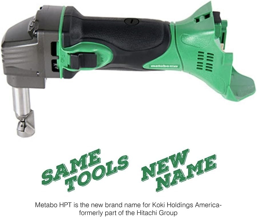 Metabo HPT 18V MultiVolt™ Cordless Nibbler | Tool Only – No Battery | For Ribbed Metal Panels | 180 Degree 3-Stop Die Holder | CN18DSLQ4