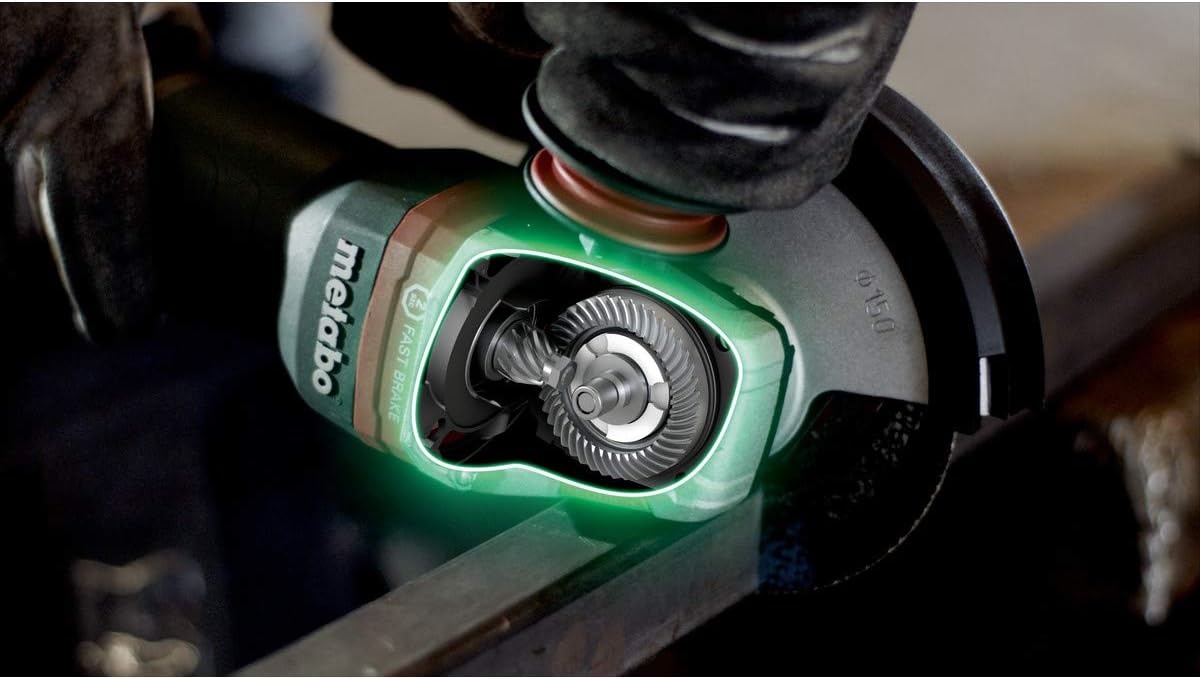 Metabo HPT WPB 13-125 Quick DS 4-1/2-Inch / 5-Inch Angle Grinder, 11,000 RPM, 12 Amp, Non-Locking Paddle Switch, Drop Secure, 646437420(Metabo WPB 13-125 Quick DS)