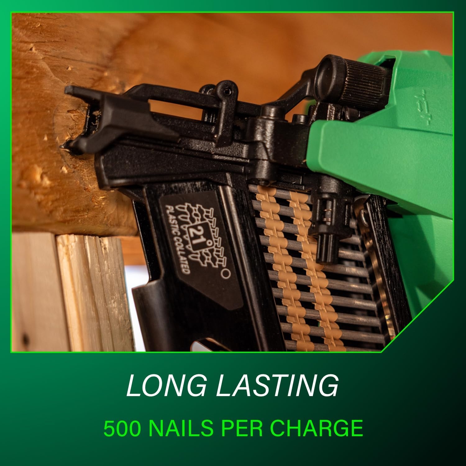 Bundle of Metabo HPT Cordless Framing Nailer, 18V – 4.0 Ah, MultiVolt™, 21 Degree, 3-1/2-Inch Plastic Strip Nails, NR1890DRA + Metabo HPT 18V/36V MultiVolt™ Battery | 380083M