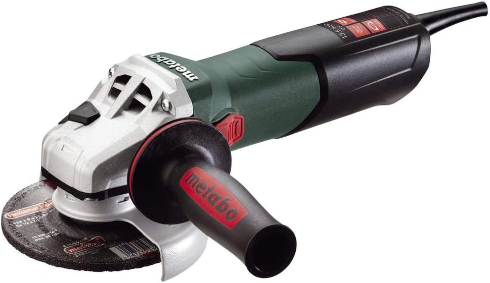 Metabo HPT Corded Angle Grinder 5 Inch, 13.5 AMP Electric Angle Grinder Tool, Variable Speed, VTC Electronics, 2800-9600 RPM, Made in Germany, Heavy Duty Power Tools, WEV 15-125 HT, 646562420(Metabo WEV 15-125 HT)