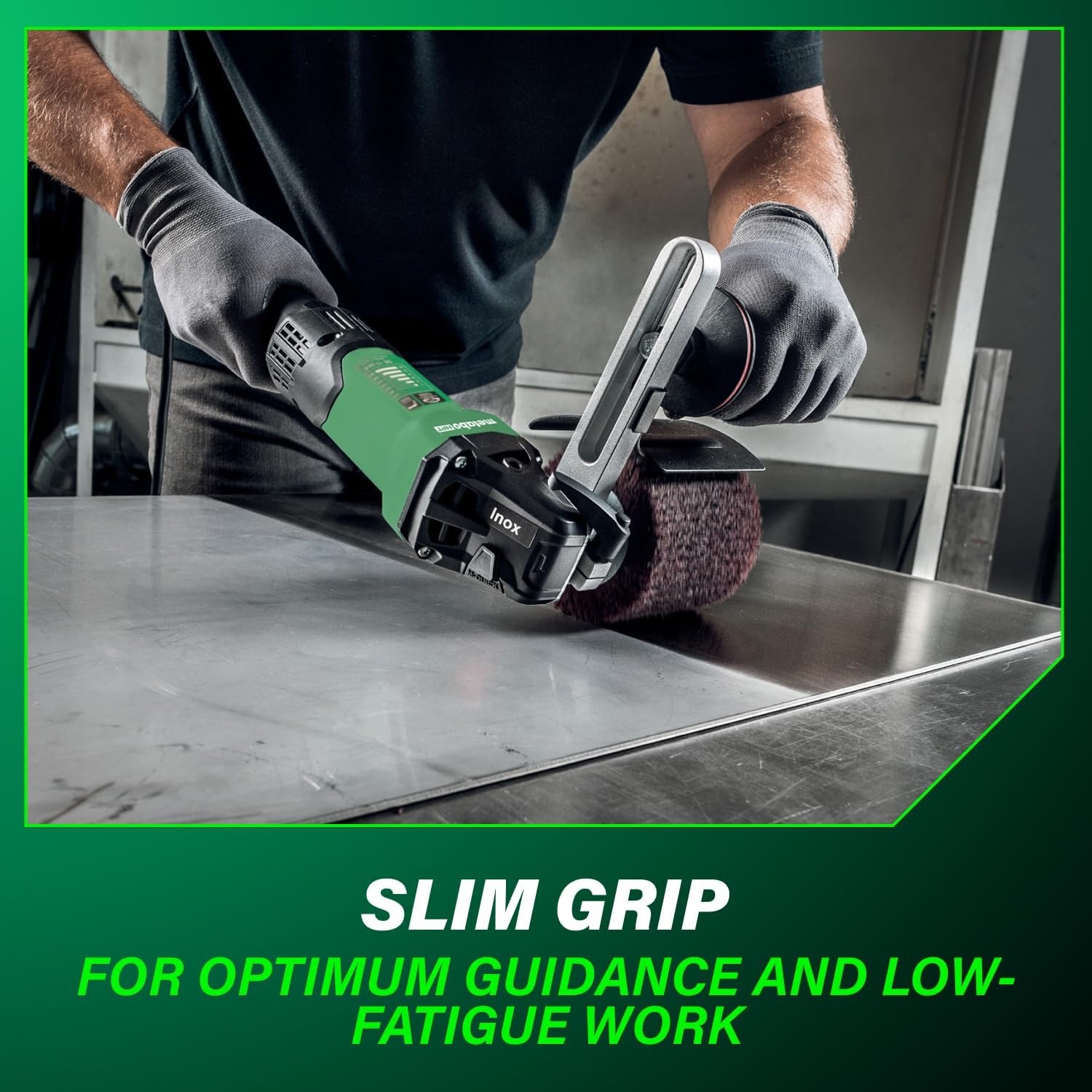 Metabo HPT SE 17-200 RT Set Burnishing Machine, Metal Polishing Tool with High Torque Motor, 14.5 Amp, Vario-Tacho-Constamatic Control, Motor with Dust Protection, Made in Germany, 646259620(Metabo HPT SE 17-200 RT)