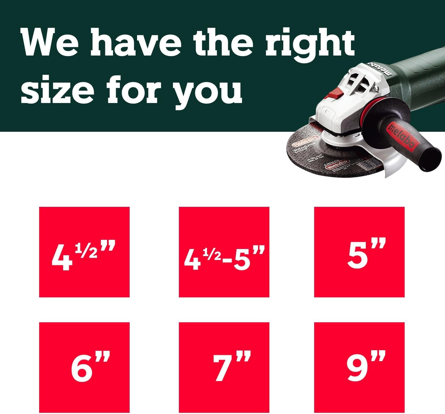 Metabo HPT Corded Angle Grinder 6 Inch, 13.5 AMP Electric Angle Grinder Tool, Electronic Speed Control, M-Quick System, 9,600 RPM, Made in Germany, Paddle Switch, WEP 15-150 Quick, 646488420(Metabo WEP 15-150 Quick)