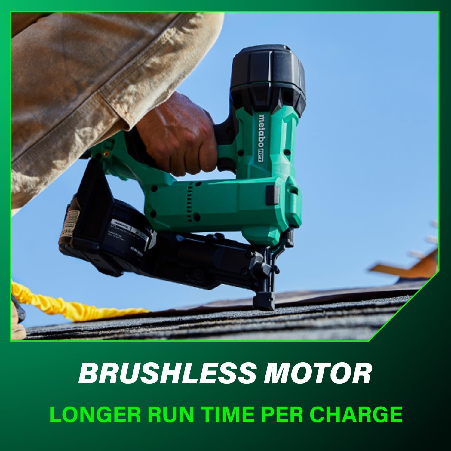 Bundle of Metabo HPT 18V MultiVolt™ Cordless Coil Roofing Nailer Kit, NV1845DA + Metabo HPT 18V/36V MultiVolt™ Battery | 2.5Ah / 5.0Ah | 380083M