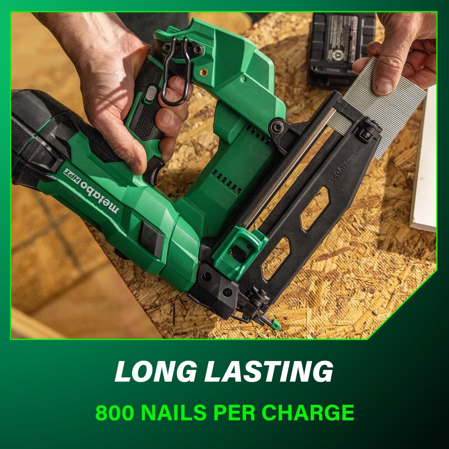 Bundle of Metabo HPT Cordless Finish Nailer Kit, 18V MultiVolt™, 16 Gauge Straight, NT1865DSA + Metabo HPT 18V/36V MultiVolt™ Battery | 2.5Ah / 5.0Ah | 380083M