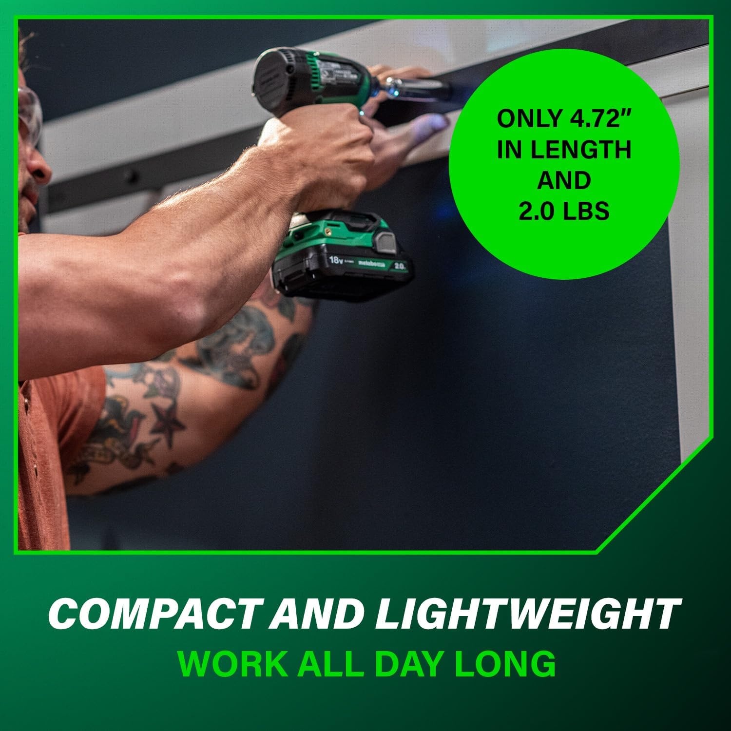 Metabo HPT 18V MultiVolt Cordless Brushless Impact Driver Kit, Compact Lightweight Impact Driver Set with 2 Lithium-Ion Metabo Batteries, Charger, 1/4-Inch Quick Change Chuck, High Torque, WH18DEX